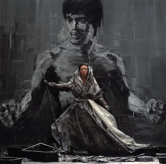 Yan Pei Ming in grey